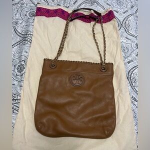 Tory Burch Brown Leather Shoulder Bag